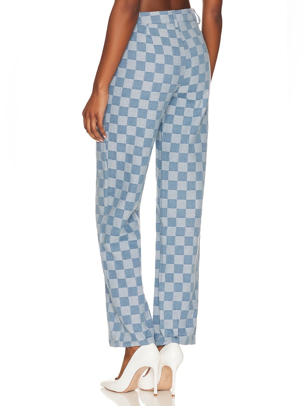 superdown Jules Checkered Jeans Blue Size XXS - Picture 4 of 13
